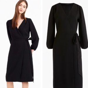 J. Crew Tall Wrap Dress in 365 Crepe
